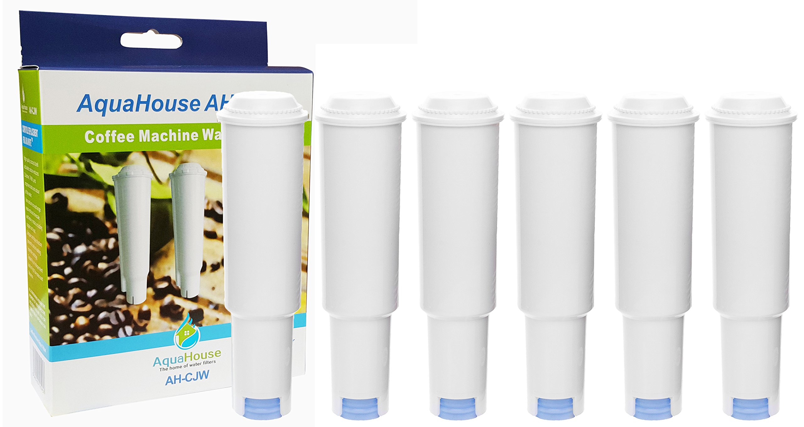 6X AH-CJW Compatible Water Filter Cartridges for Jura Coffee Machines Using White Filter Model