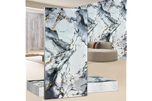 DUAXETONGXIA Wall Panels Peel and Stick，PVC Imitation Artificial Marble Tiles Sticker，10 pcs 23.6" L x 11.8" W，Heat-Resistant Backsplash Tile，Ideal for Kitchen Bathrooms Living Rooms Bedrooms.