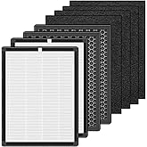 HOAXCINN Replacement Filter Compatible with LUNINO K2 / TER Air MK-AP01 Air Purifier, 3 In 1, H13 High-Efficiency Activated Carbon Filter, 4-pcs