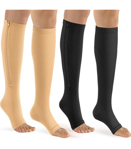 Amazon.com: bropite Zipper Compression Socks Women & Men - 2Pairs