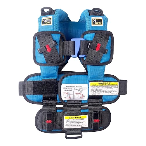 RideSafer - Extra Small (XS) Blue, Lightweight, Compact, Portable Car Seat, 2+ Years; 26.5–40 lb - Perfect for Travel and Everyday Child Safety