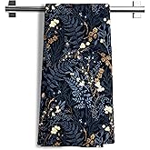 Nipil Vintage Navy Blue Floral Kitchen Towels, Dark Cottagecore Botanical Floral Hand Towels for Bathroom, Botanical Decor Dish Tea Towels for Kitchen, Cottagecore Bathroom Decor, 16x24 Inches