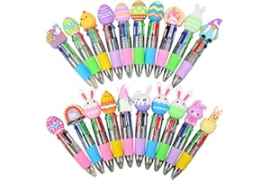 20pcs Easter Pens, Easter Basket Stuffers, Cute Bunny Egg Gnome Multicolor Pen Party Favours, Kids Gifts Classroom Prizes