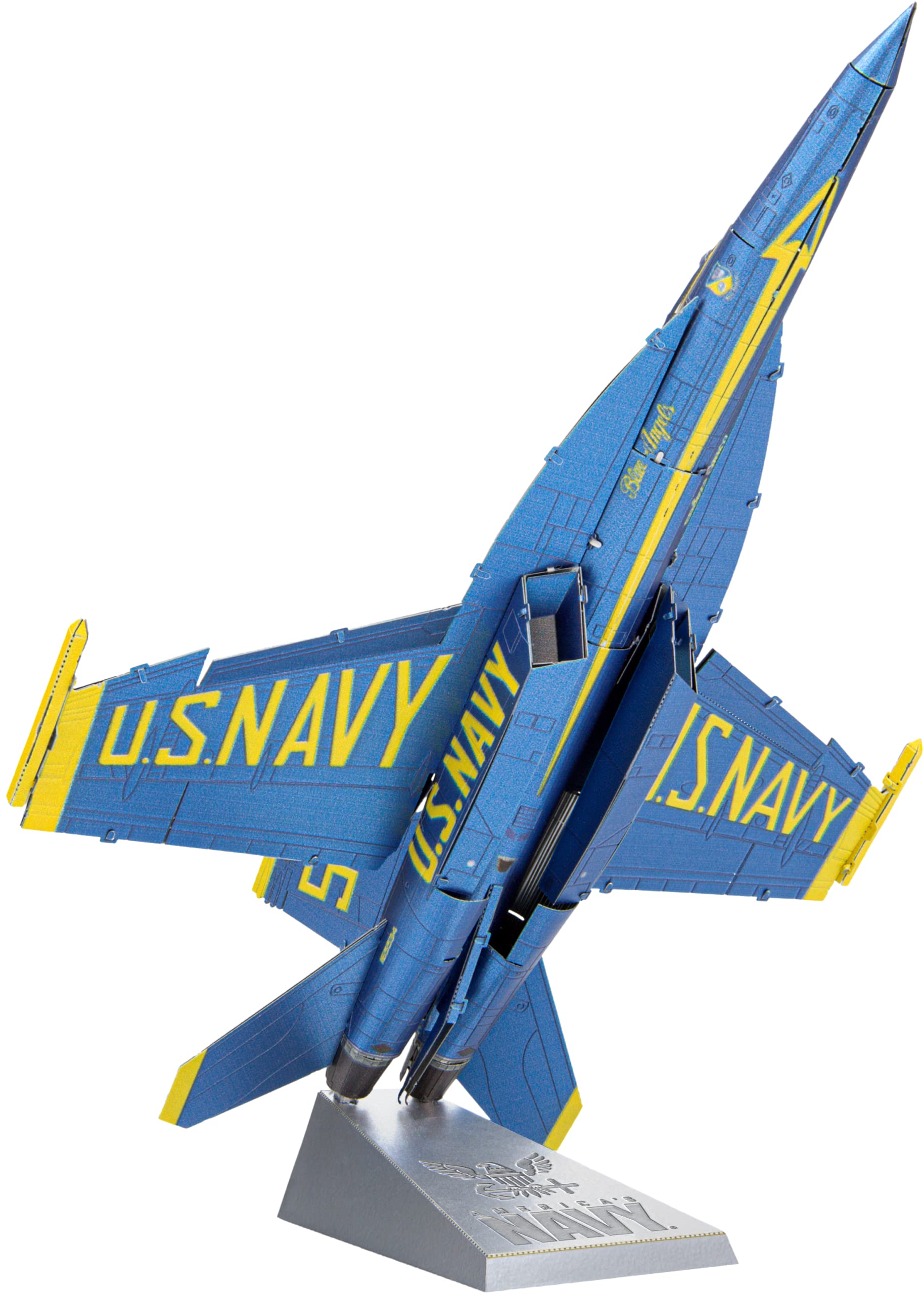 Blue Angels F/A-18 Super Hornet: Metal Earth 3D Laser Cut Miniature plane Kit