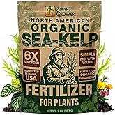 Organic Sea Kelp Fertilizer for Plants – Water-Soluble – Makes 50 Gallons – Kelp Meal Concentrate Plant Food – for Indoor Gardens, Hydroponics, Vegetables, Houseplants - Smart Grower - 2oz Bag