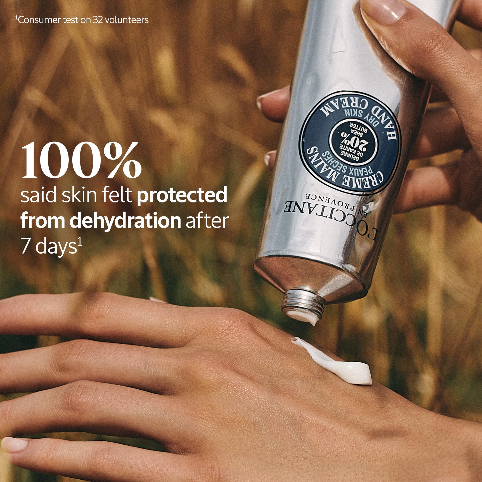L'OCCITANE 20% Organic Shea Butter Hand Cream, Nourishes & Protects Dry Hands, Fast-Absorbing, Non-Greasy, Leaves Skin Moisturized & Soft, Vegan