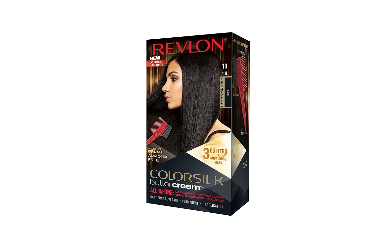 Revlon Colorsilk Buttercream Hair Dye, Black, 1 Count : Beauty