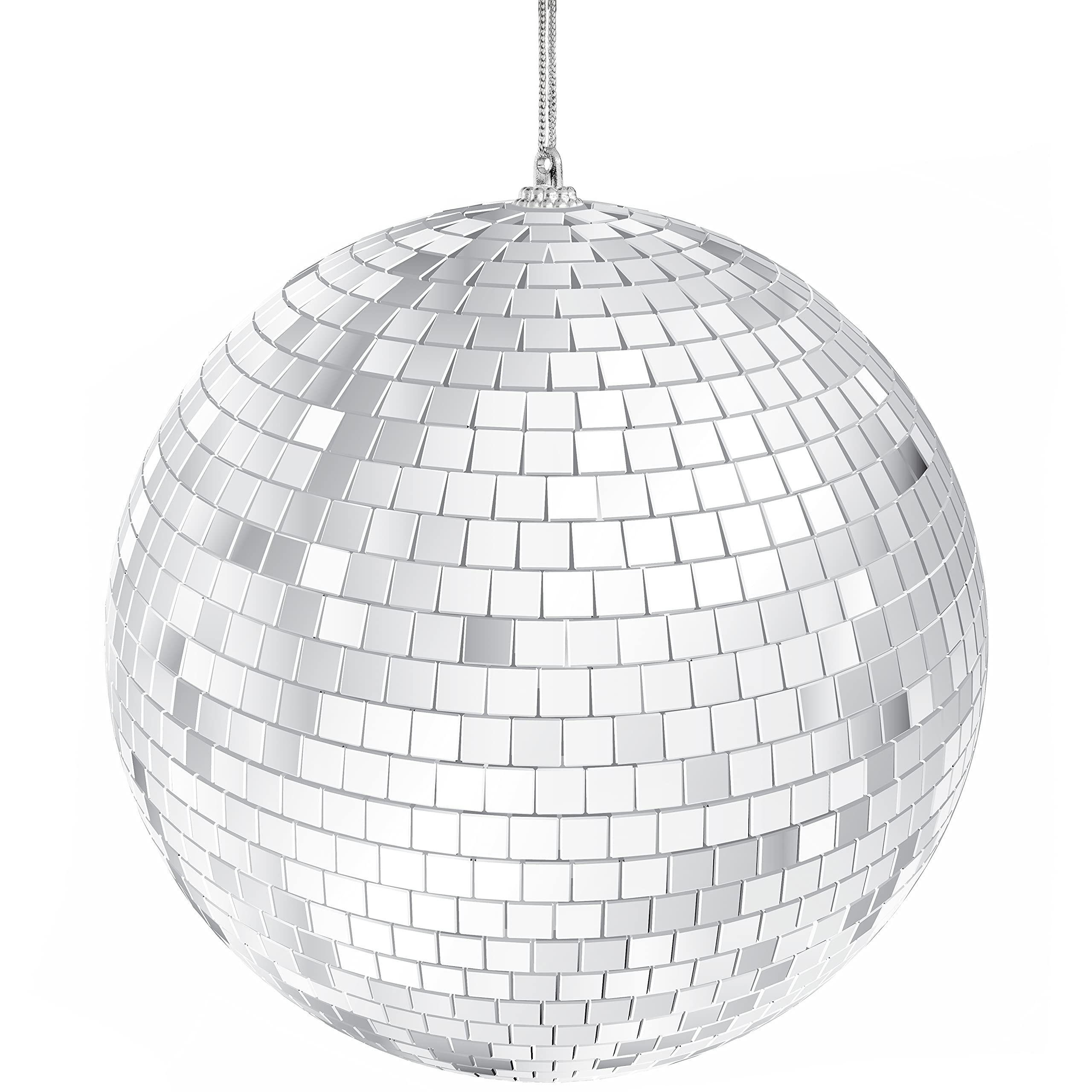 Photo 1 of The Dreidel Company Mirror Disco Ball with Attached String for Hanging Ring, Reflects Light, Party Favor, 5" (Single)