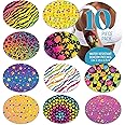Dexcom Adhesive Mix Design - Adhesive Patches with Split Backing, Easy to Apply x 10 Pack Fluro Mix