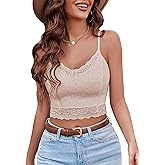 Avidlove Lace Bralette for Women Spaghetti Strap Tank Top V Neck Slim Basic Camisoles