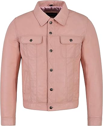 baby pink leather jacket