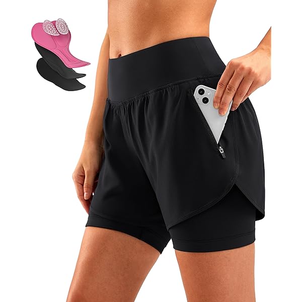 Women's Mountain Bike Shorts With 4D Padded Liner - High Waist Cycling Shorts With Zipper Pockets