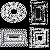 4 Sets Metal Cutting Dies - Frame Dies, Stencils &amp; Moulds for DIY Crafts &amp; Scrapbooking
