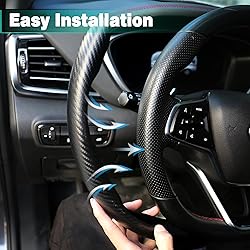 3 Pc Car Carbon Fiber Anti-Skid Steering Wheel