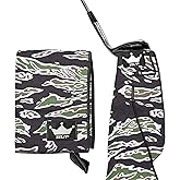 RYL/T Magnetic Golf Towel with Center Cut and Loop Attachment, Strong Magnet Attaches to Anything Metallic, Perfect Golf Bag or Cart Accessory