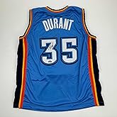 Facsimile Autographed Kevin Durant Oklahoma City Blue Reprint Laser Auto Basketball Jersey Size Men's XL