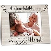 Kneaotoaji New Grandparent Picture Frame - Grandparents Gifts, First Time Grandparents Gifts, Grandchildren Grandkids 5x7 Picture Frame, Grandma Wooden Picture Frames for Tabletop or Wall Hanging