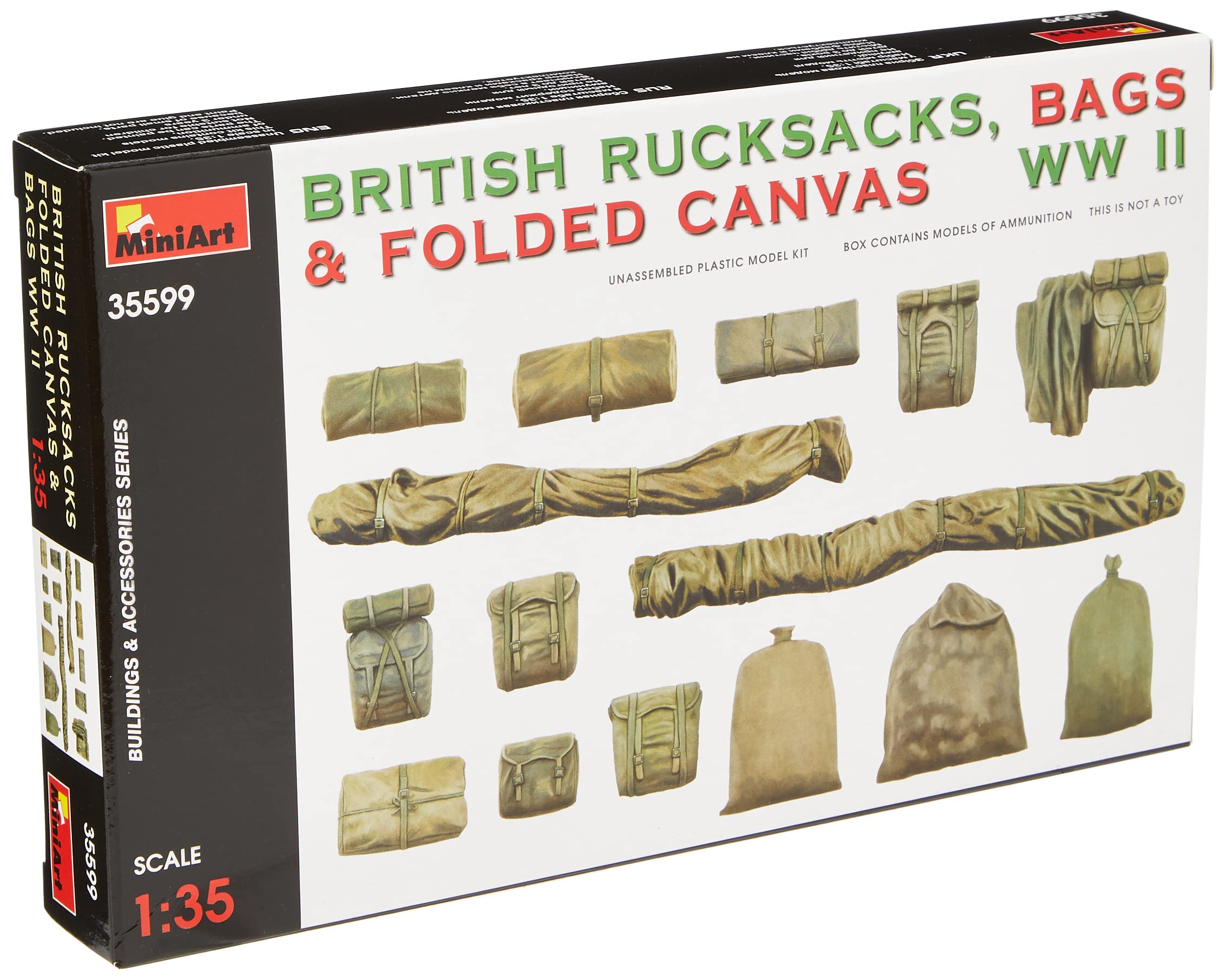 Miniart 1: 35 - British Bags, Rucksacks & Canvas WWII MIN35599