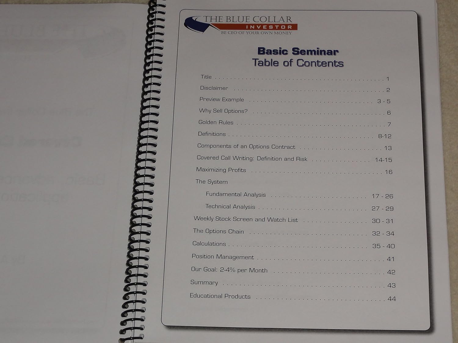 Amazon.com : Blue Collar Investor Alan Ellman Covered Call Writing :  Everything Else