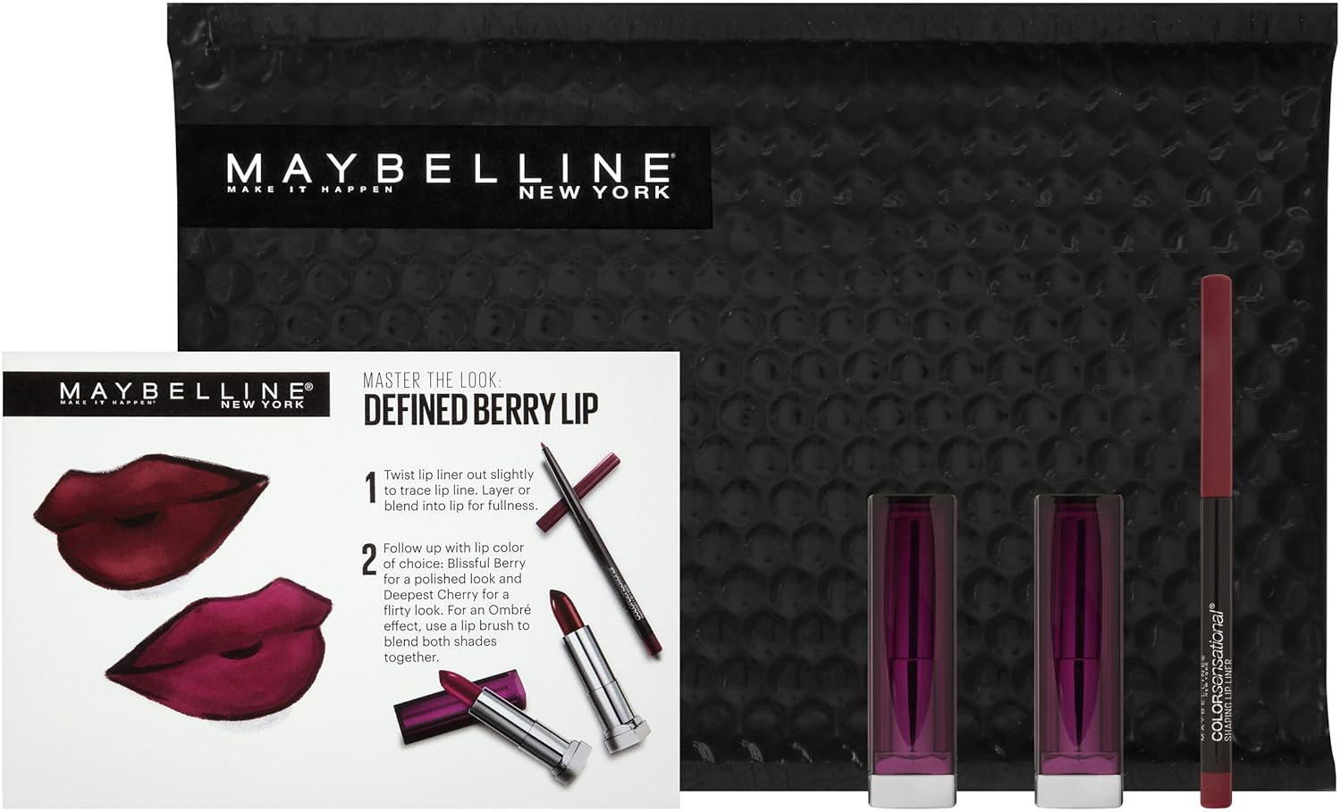 Maybelline New York Ny Minute Makeup Kit Defined Berry Lip Makeup Kit Berry Lipstick Lip Liner Kit