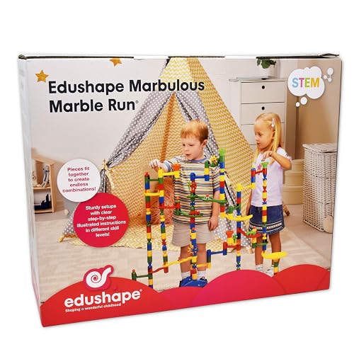 thumbnail image 2 of Leader Builder Marble Run For Kids Ages 3 And Up - 66 Piece Waffle Blocks & Toddler Marble Run Set - Educational Stem Building Toys With Marbles & Manipulatives For Hands-on 2 of 12