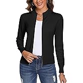 Totatuit Womens Long Sleeve Knitted Zip Up Sweater Cardigans Sweaters Lightweight Zipper Sweatshirts Jacket