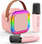 Dislocati Karaoke Machine 2 Microphones Bluetooth Speaker Kids Gift 3-12