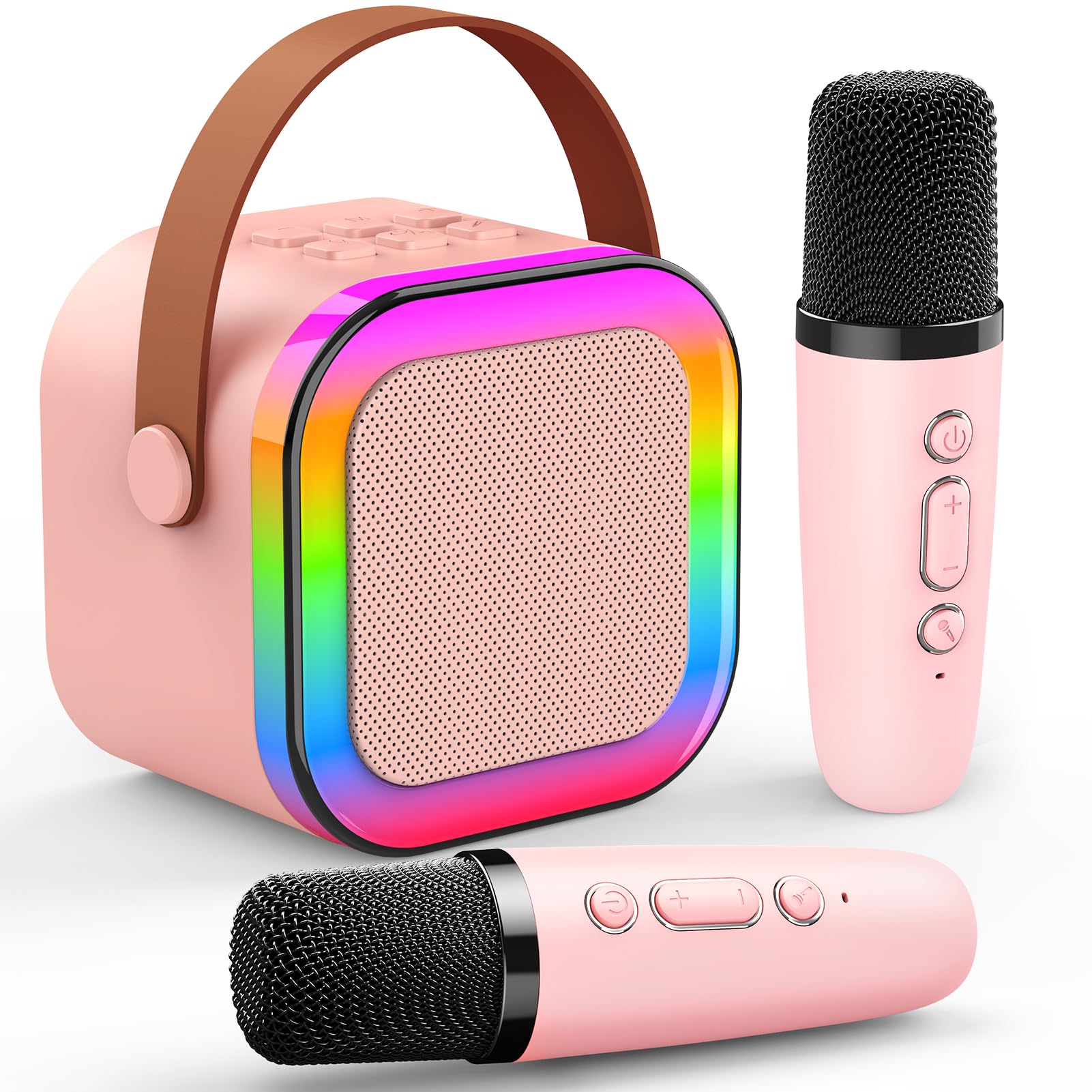 Dislocati Karaoke Machine 2 Microphones, Birthday Gifts for Girls Toys Age 3-15 Year Old Girl Gift Kids Microphone Toys for 3-12 Year Old Girls Birthday Presents Teenage
