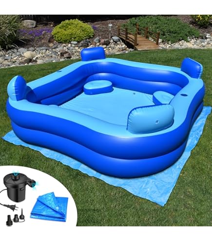 Amazon.com: Large Foldable Swimming Pool - Collapsible Family