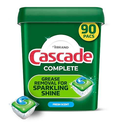 Cascade Complete Dishwasher Detergent Pods, Dish Detergent Soap, Fresh Scent, 90 Count