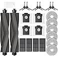 23 Pcs Replacement Parts for Dreame L10s Ultra Gen 2/ L10s Pro Ultra Heat / X30 Ultra Robot Vacuum and Mop, 2 Main Brushes, 6 Mop Pads, 4 Dust Bags, 4 Filters, 6 Side Brushes, 1 Clean Brush