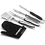 Cuisinart CGS-134BL Grilling Tool Set with Grill Glove, Black (3-Piece)
