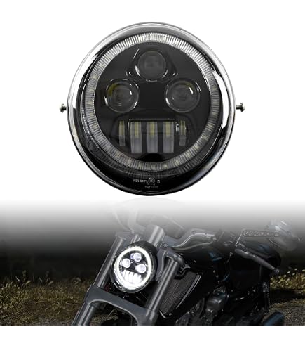 H RUO Motorcycle Headlight Fairing Cover For Harley V-Rod Night Rod 2012-2017 - Gloss Black ABS