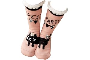 Royal Hong Beauty Fuzzy Slipper Socks for Kids Girls Women with Grippers Non Slip，Kids Warm Fuzzy Christmas Slipper Socks