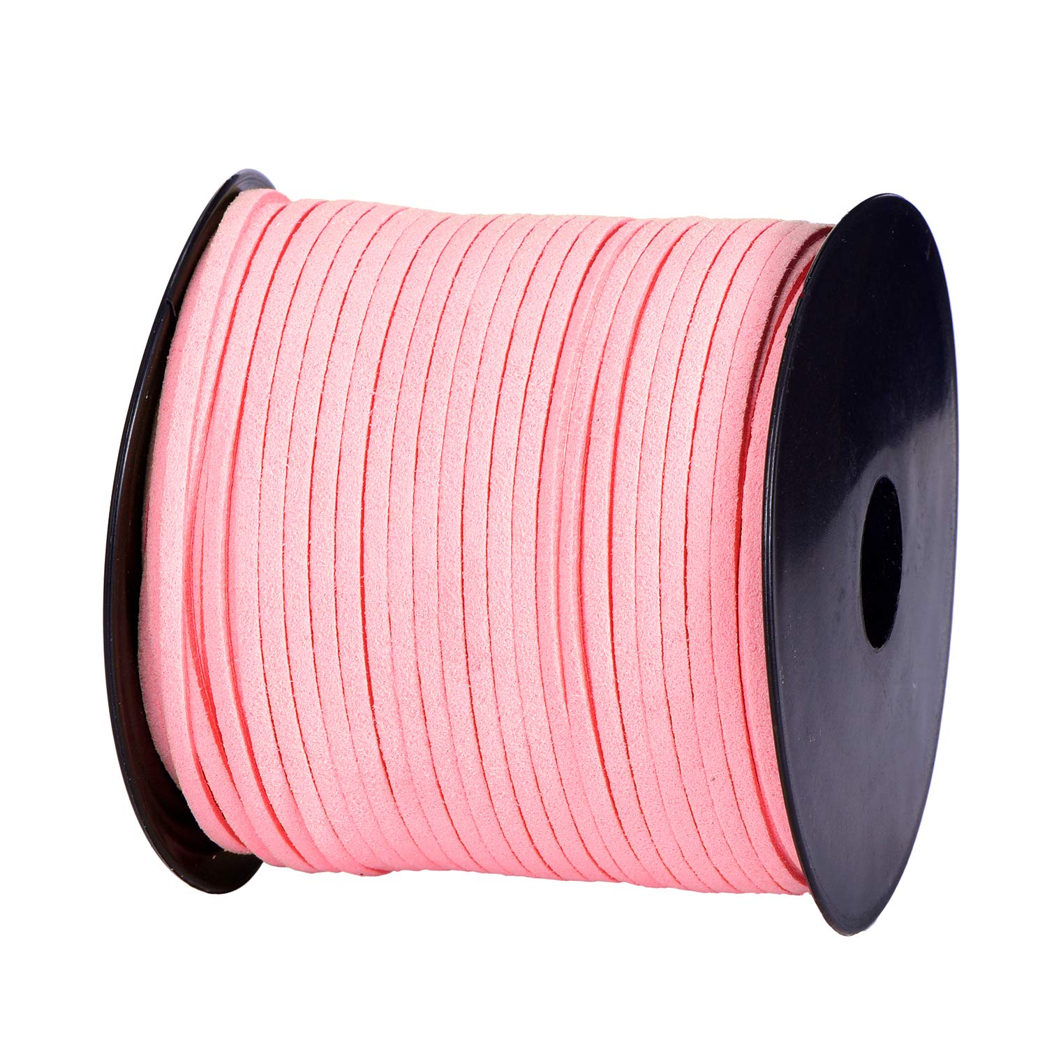 DonDon Velour Ribbon 0.12 inch (3 mm) DIY - 98.43 yd (90 m) roll - Pink