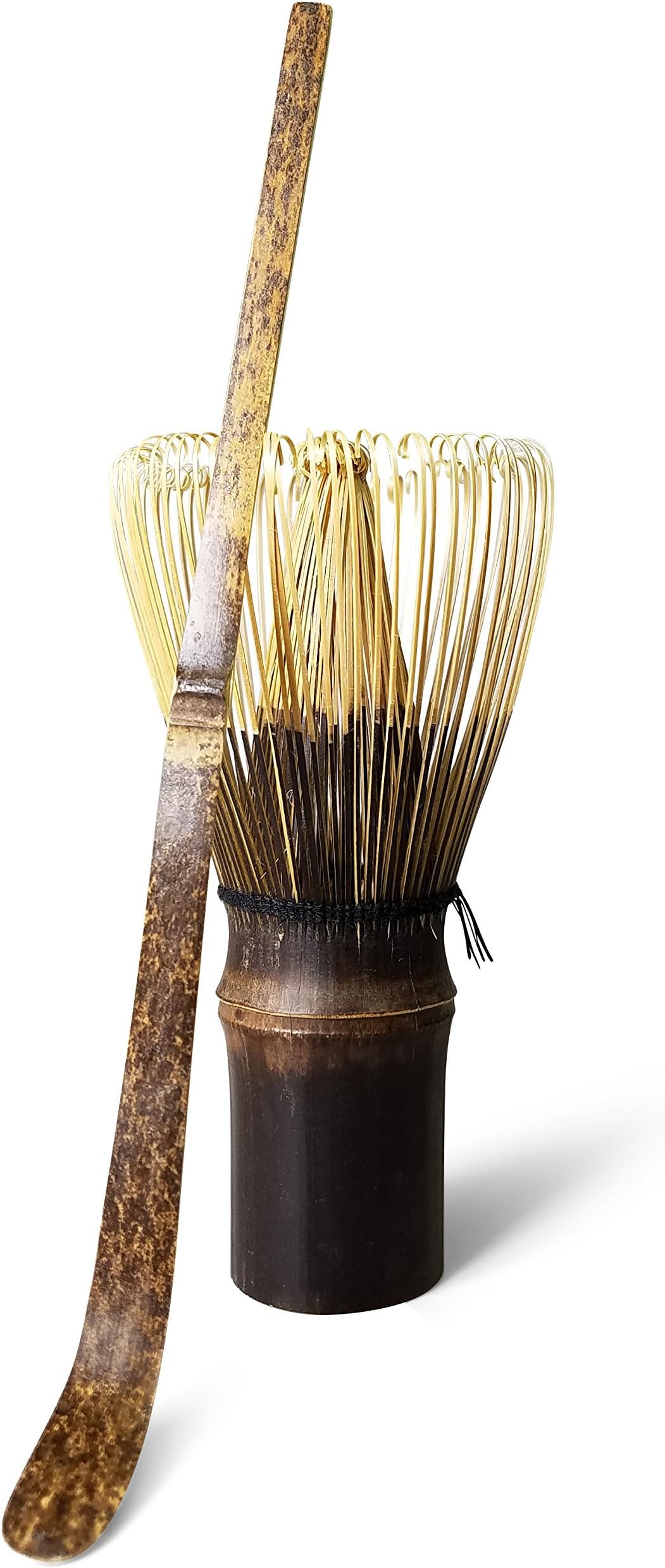 Dictea Purple Bamboo Matcha Green Tea Whisk Chasen 100 Prong with Chashaku Scoop for Japanese Tea Ceremony and Everyday Use