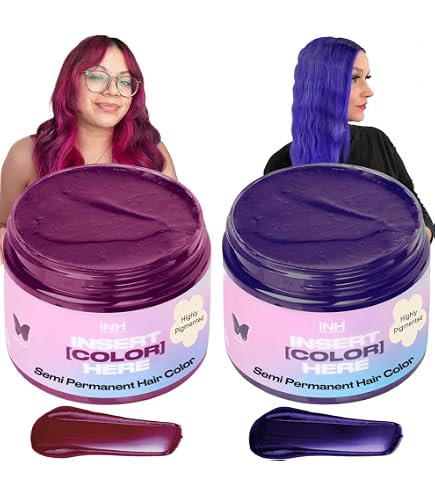 Amazon.com : INH Hair Dye Set - Amethyst Dark Purple & Royal