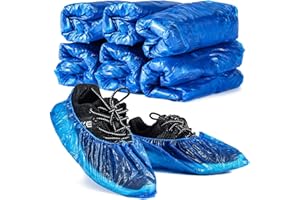 MAQIHAN 60 Pack (30 Pairs) Shoe Covers - Boot Covers Plastic Disposable Waterproof Shoe Covers for Men and Women Fits of Shoe