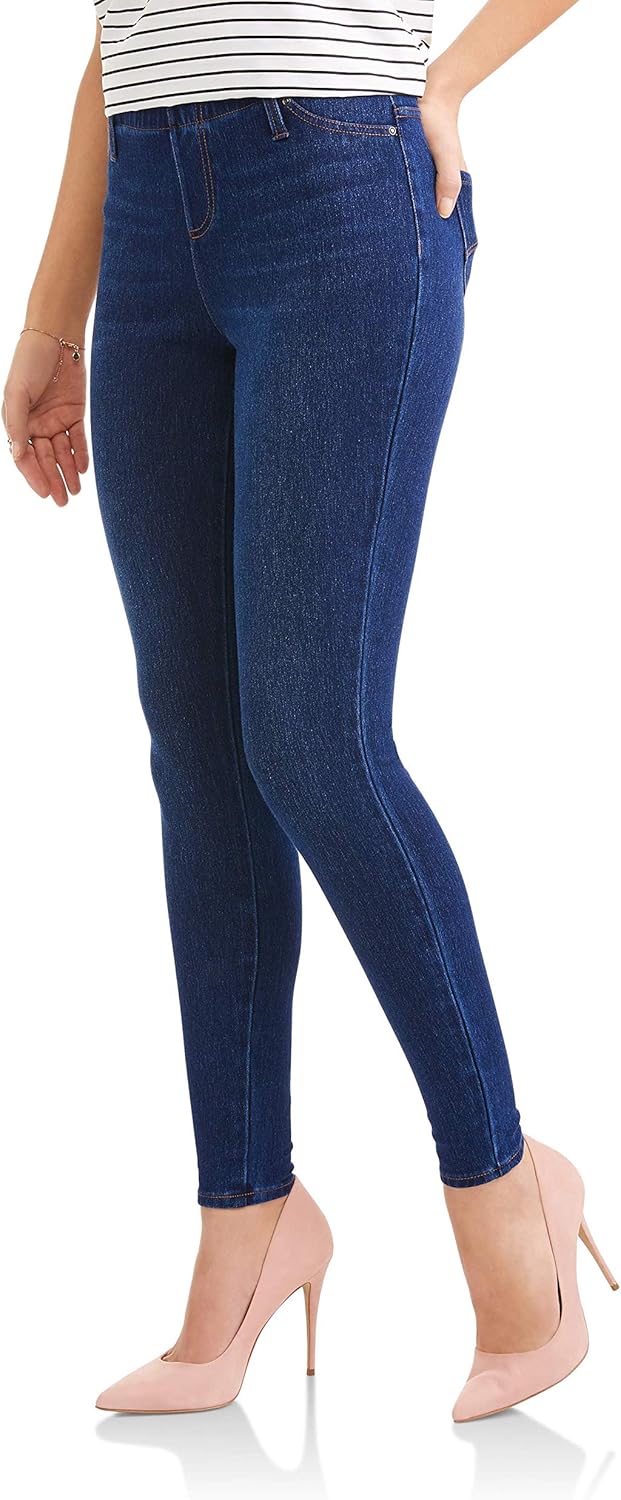 Time and Tru Women's Legging (Dark Denim, Large 12-14) at Amazon Womenâs Clothing store