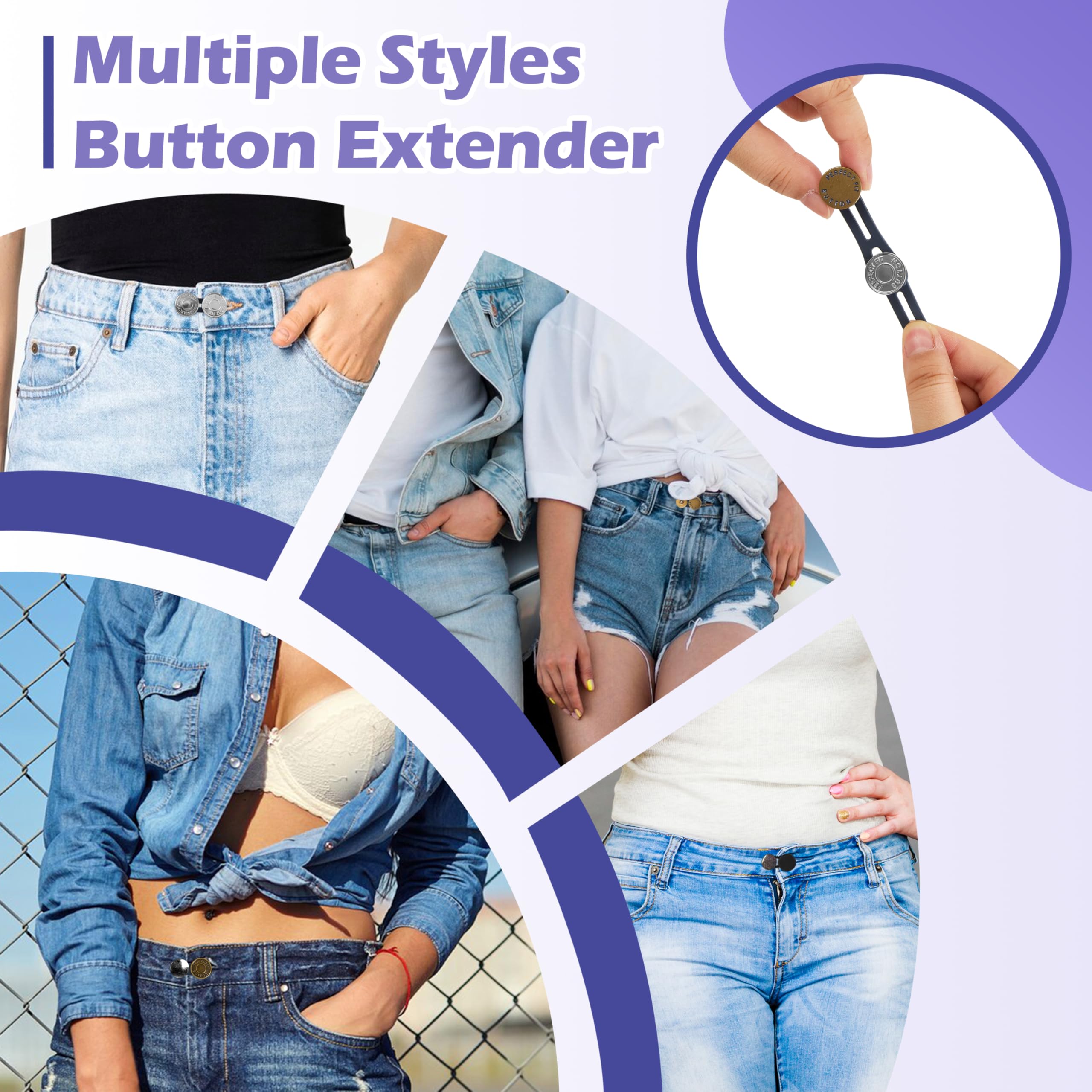 Mua 12 Sets of Button Extender for Jeans, Pants Button Extender Kit ...