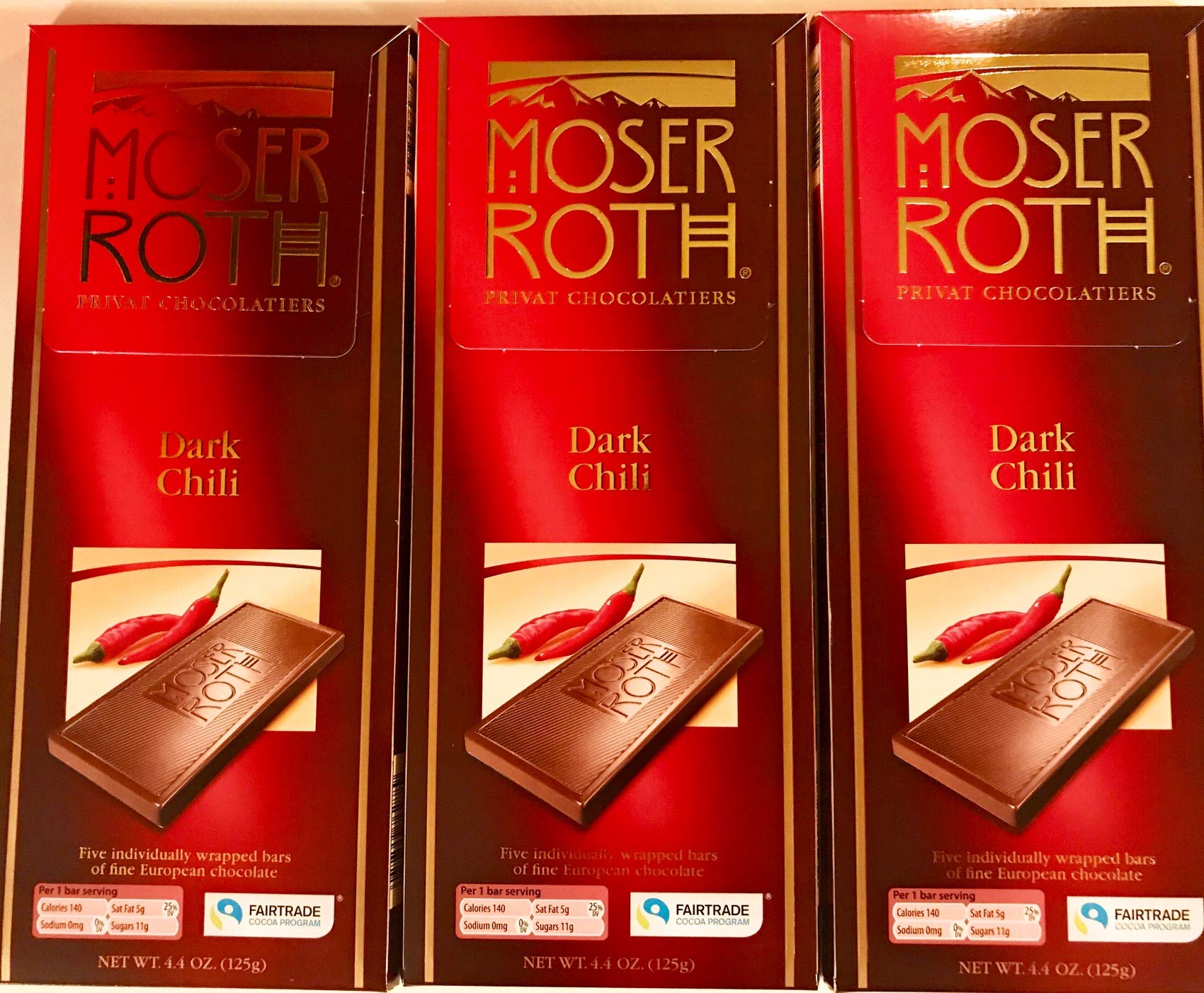 Moser Premium Fine German Chili Dark Chocolate Bars 3 Pack By Moser Moser Premium Fine German Chili Dark Chocolate Bars 3 Pack By Moser