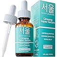 SeoulCeuticals Korean Skin Care Ginseng Serum - K Beauty Skincare with Green Tea + Centella + Royal Jelly - Cruelty Free & Organic for Dewy Glow 1oz