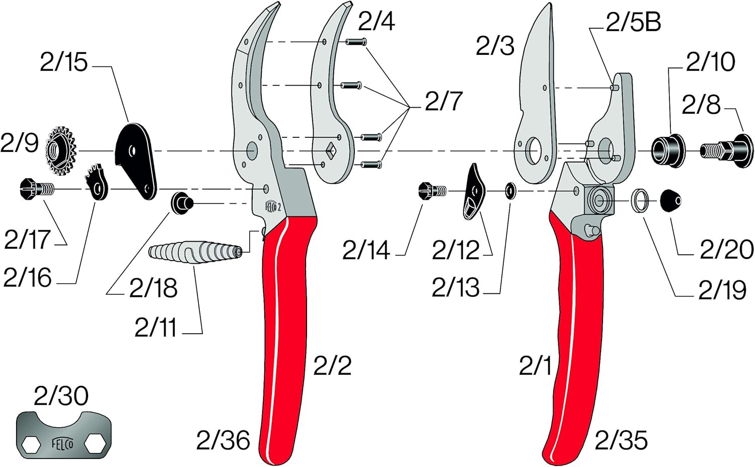 Felco F-2 068780 Classic Manual Hand Pruner, F 2 : Nippers And Snips : Garden & Outdoor