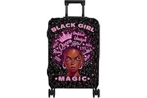 hswosnas Luggage Cover Approved Cute Travel Suitcase Protector Pink Magic Queen Elastic Washable Unique Themed Baggage Covers for 29-32 inch Luggage (XL)