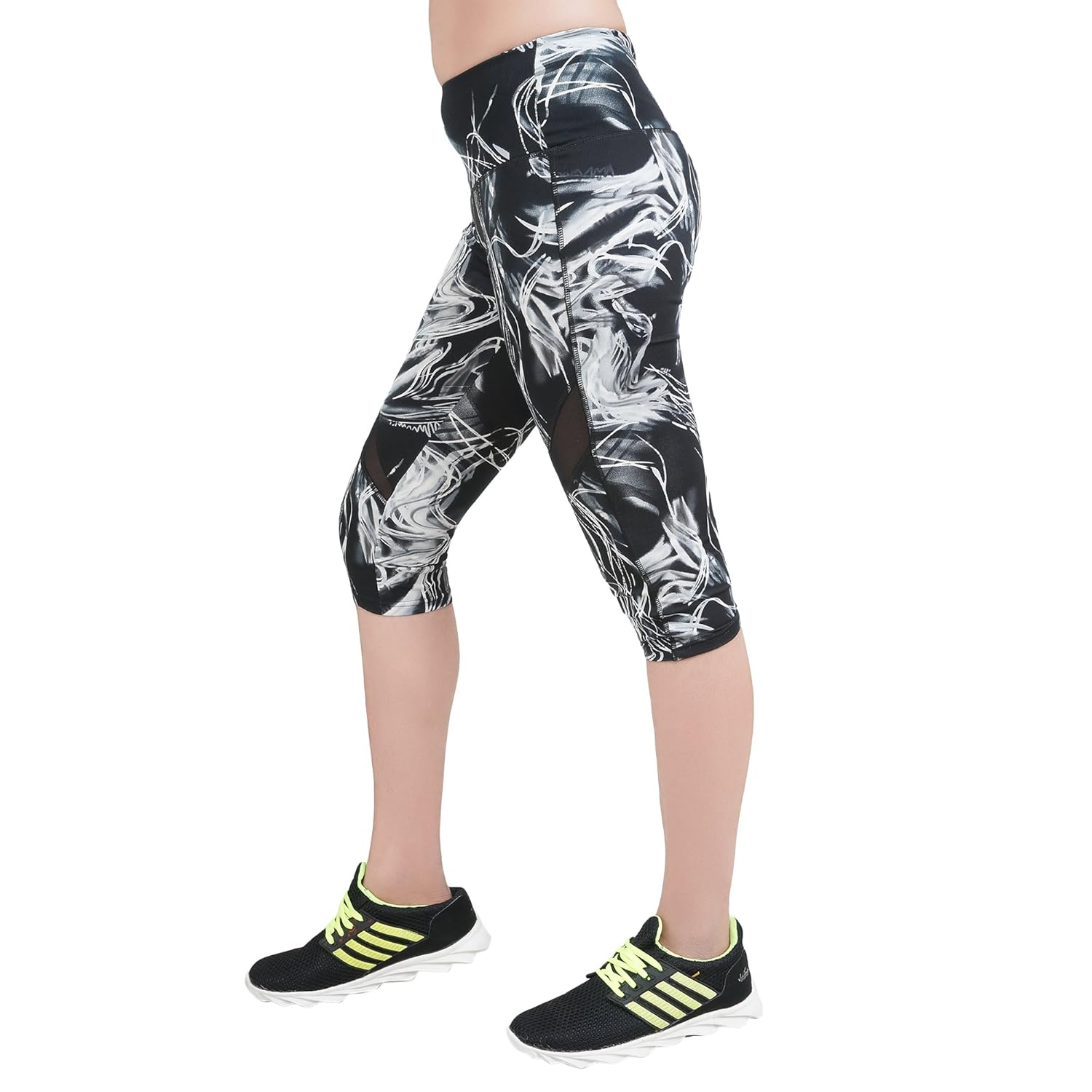 cotson women's blended lycra capri (multicolour,free size)