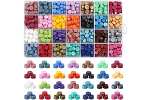 CAFFOX 728pc Sealing Wax Beads - 28 Color Pellets for Letter Stamp Sealing & DIY Craft