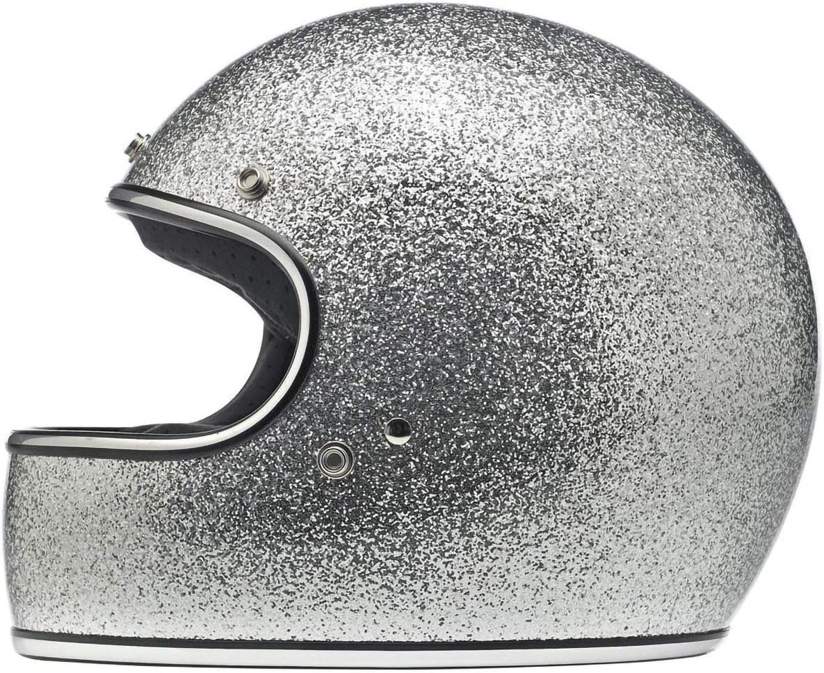 Biltwell 1002-405-104 Gringo Helmet (Large/DOT/ECE) (Brite Silver Mega Flake)
