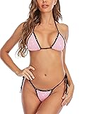 BRUOR Women Sexy Brazilian Sequin String Triangle