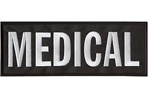 LEGEEON Medical Large XL 10x4 inch EMT EMS Medic Paramedic Tactical Bulletproof Vest Hook Patch