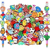 100 Pcs Pencil Toppers Decoration,Pen Straw Topper Clips Decor Bulk Pencils Topper Charm Accessories for Students Classroom Rewards Prize Shcool Supplies Gifts